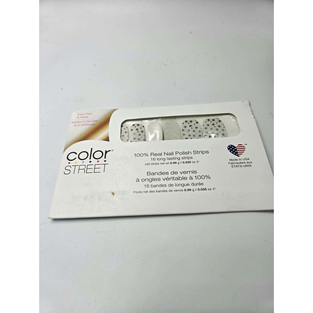 Color Street Under the Stars White/Silver Glitter Shimmer Strips FDG68 0.035oz
